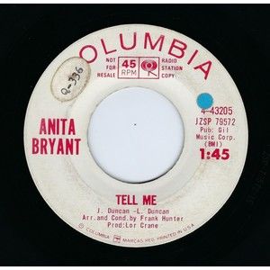 Anita Bryant Promo 45 Tell Me / I Don't Understand on Columbia VG Teen Rock
